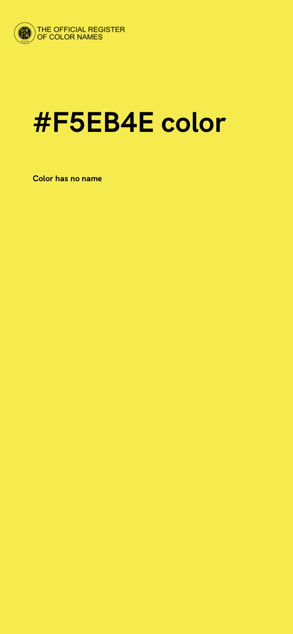 #F5EB4E color image