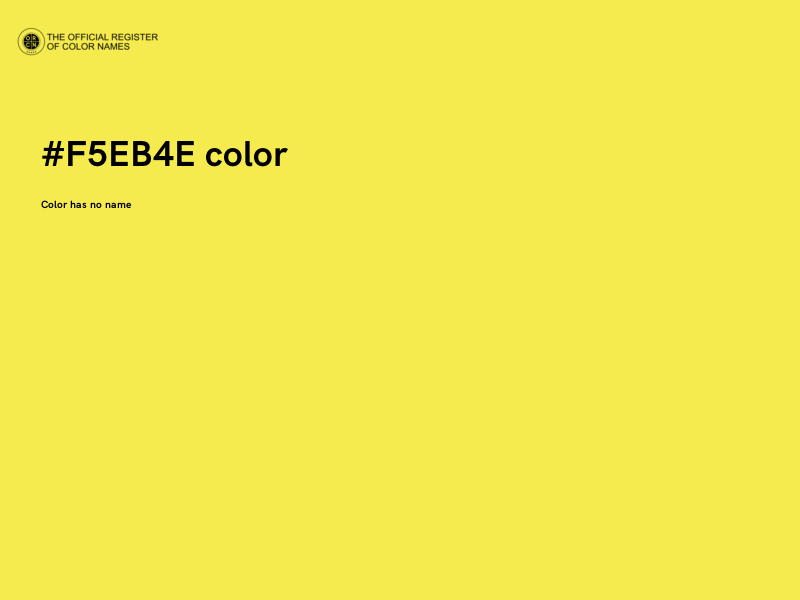 #F5EB4E color image