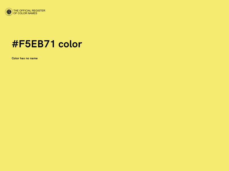 #F5EB71 color image