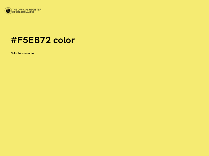 #F5EB72 color image