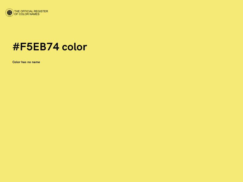 #F5EB74 color image