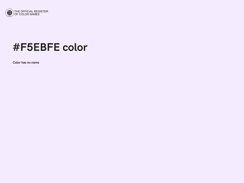 #F5EBFE color image