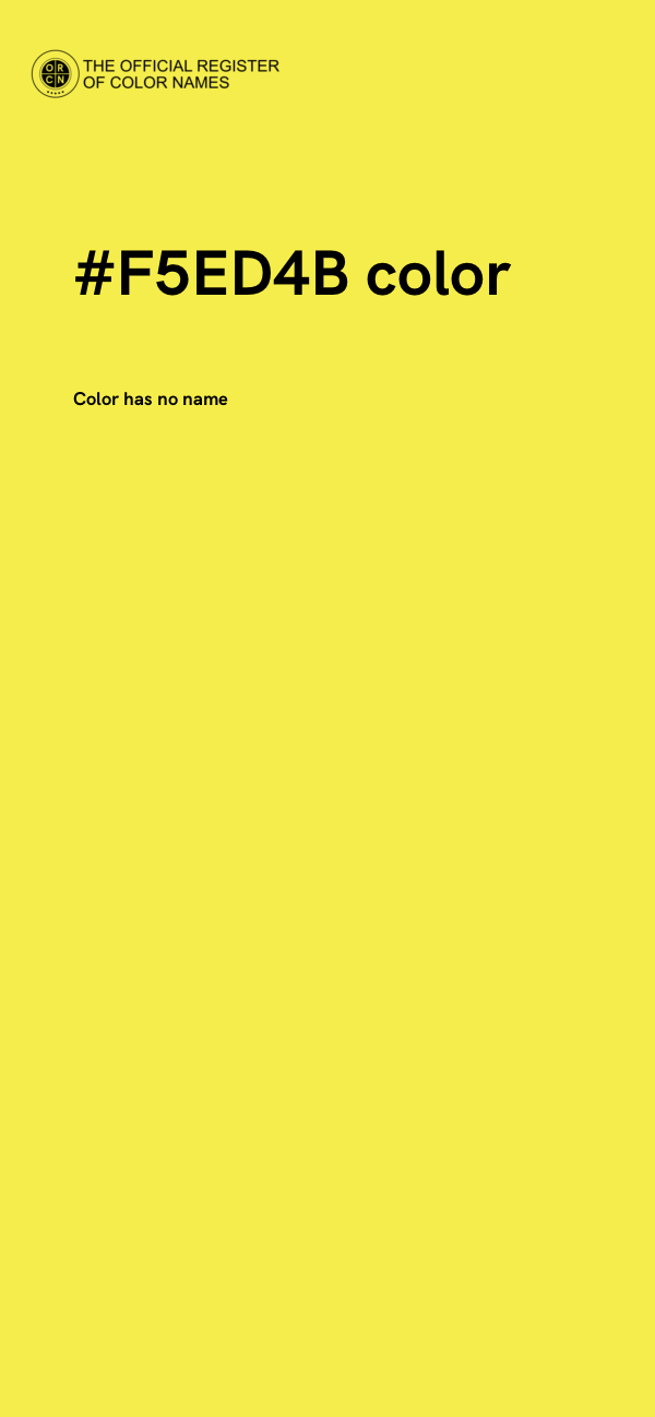 #F5ED4B color image
