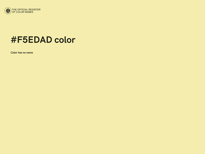 #F5EDAD color image