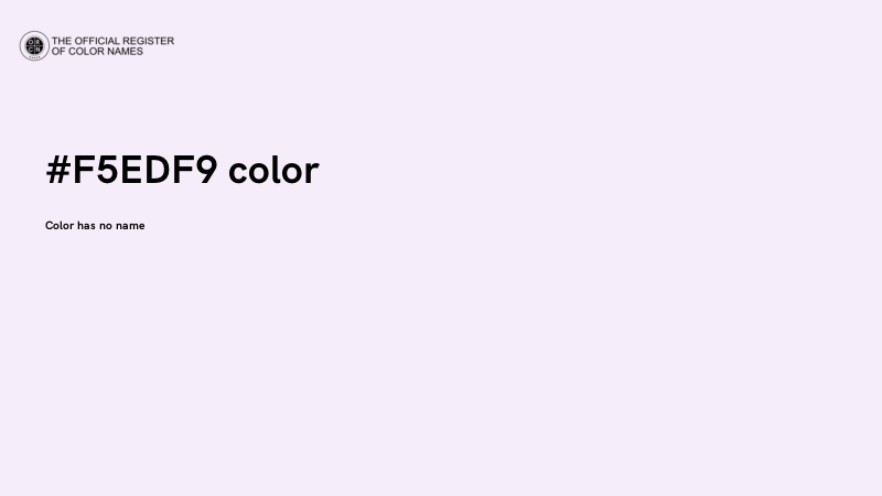 #F5EDF9 color image
