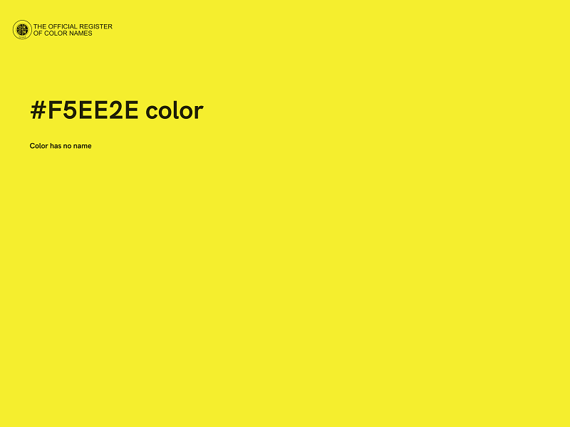 #F5EE2E color image