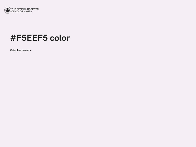 #F5EEF5 color image