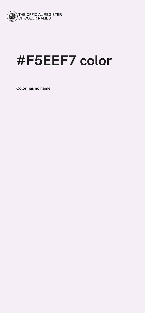 #F5EEF7 color image