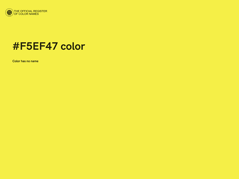 #F5EF47 color image