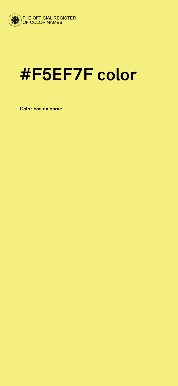 #F5EF7F color image
