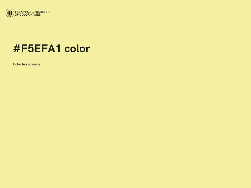 #F5EFA1 color image