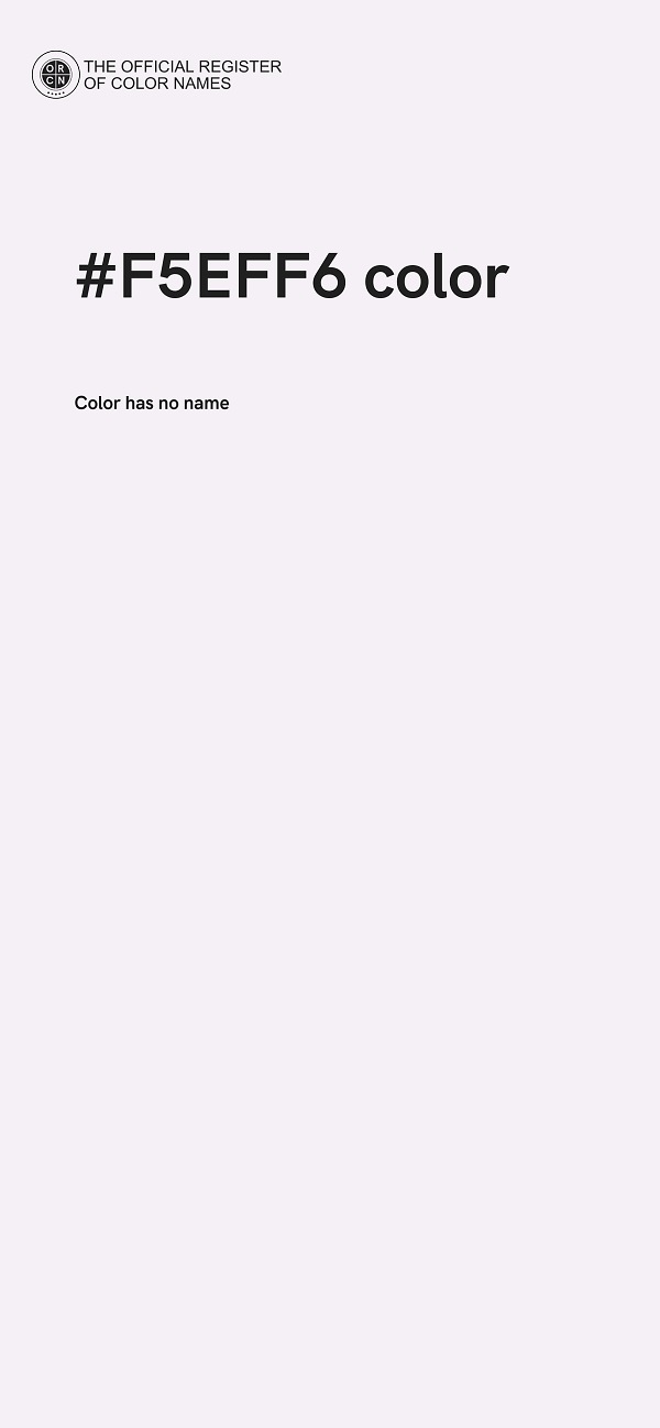 #F5EFF6 color image
