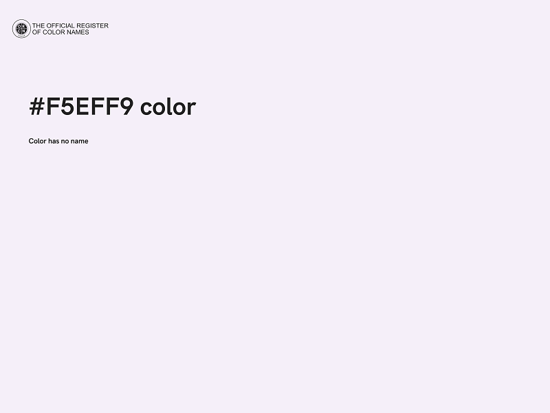 #F5EFF9 color image