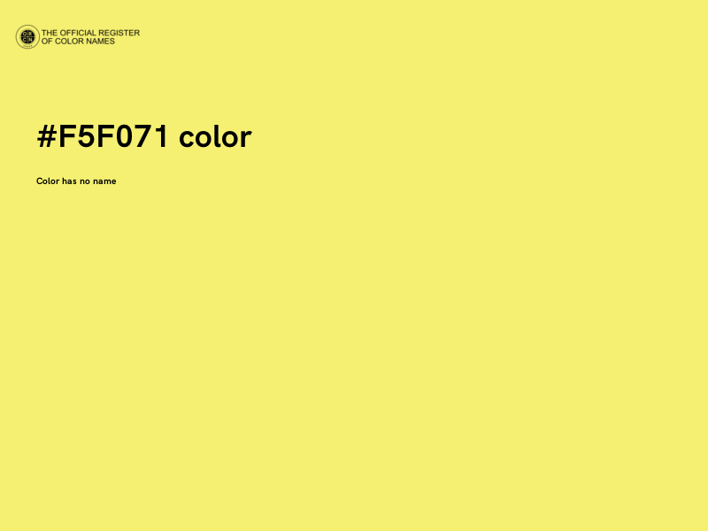 #F5F071 color image