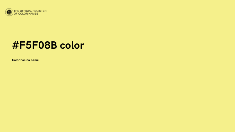 #F5F08B color image