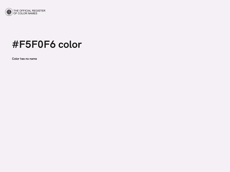 #F5F0F6 color image