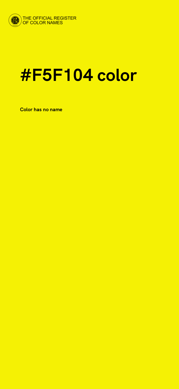 #F5F104 color image