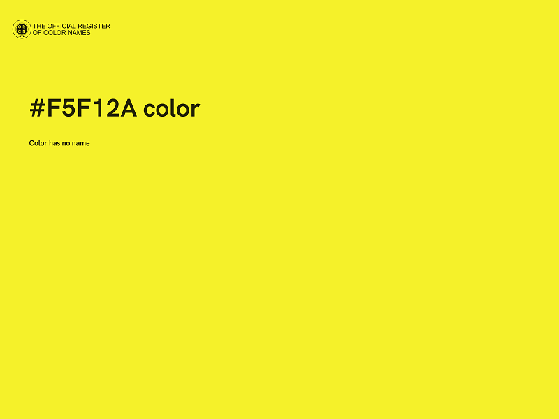 #F5F12A color image