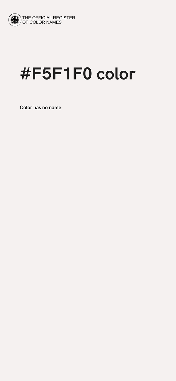 #F5F1F0 color image