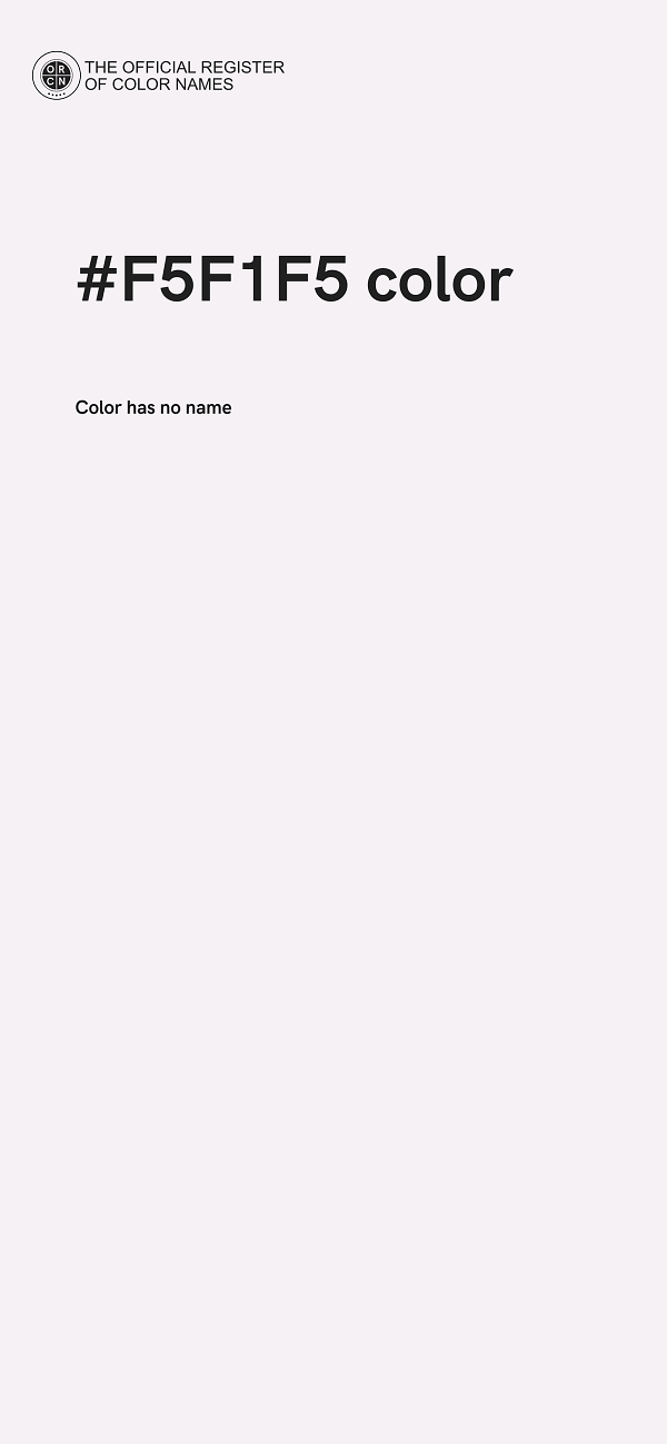 #F5F1F5 color image