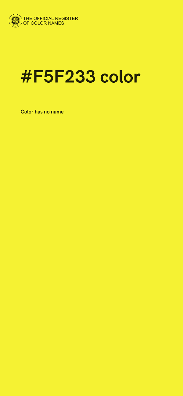 #F5F233 color image
