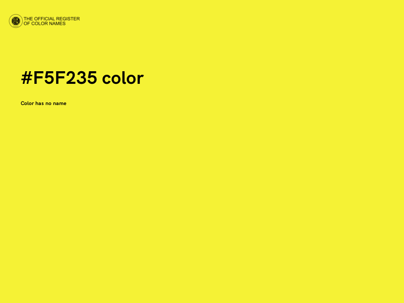 #F5F235 color image