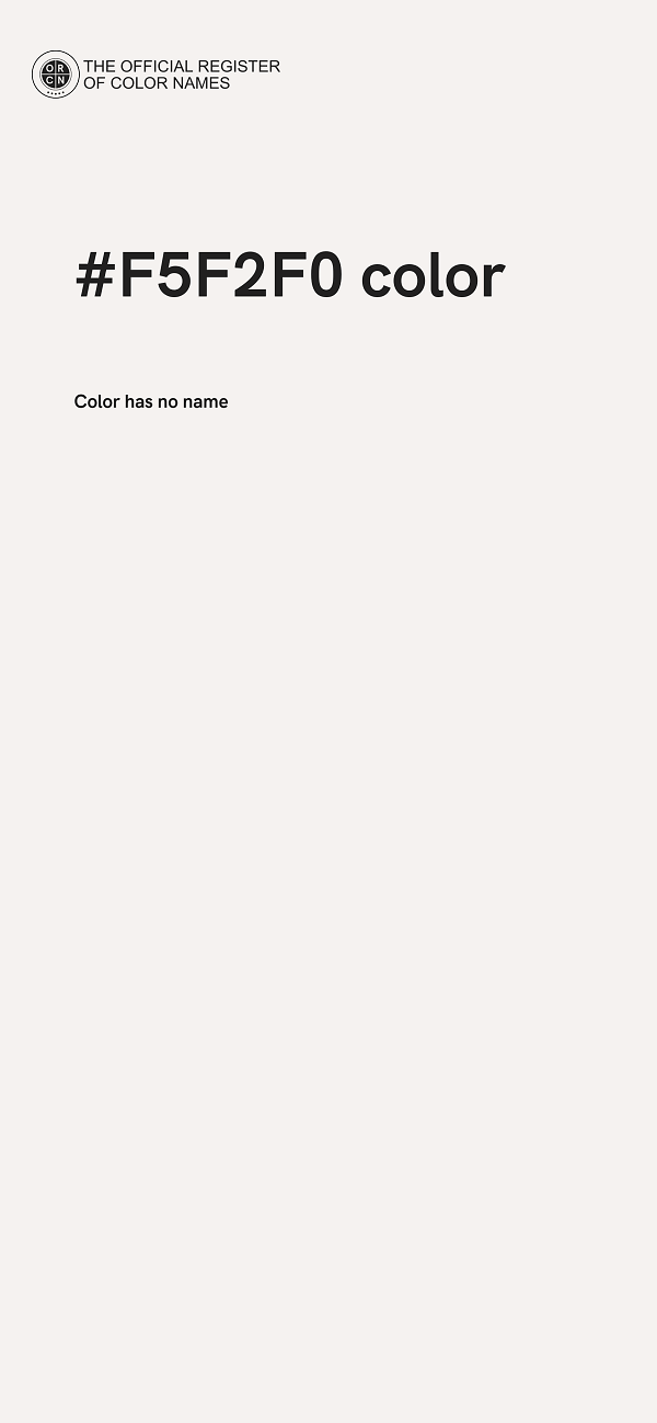 #F5F2F0 color image