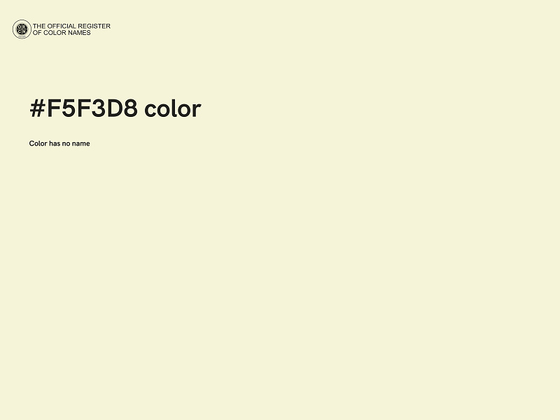 #F5F3D8 color image