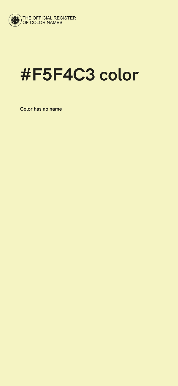 #F5F4C3 color image