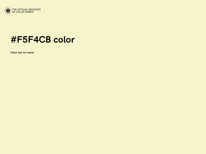 #F5F4CB color image