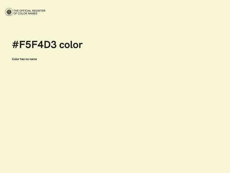 #F5F4D3 color image