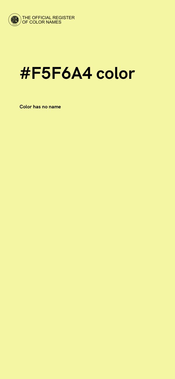 #F5F6A4 color image