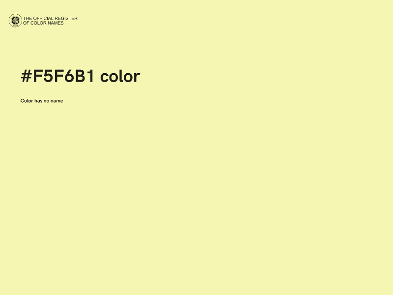 #F5F6B1 color image