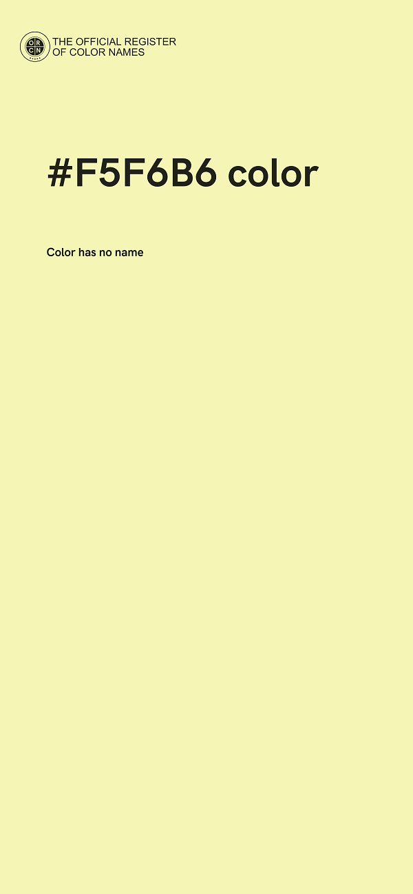 #F5F6B6 color image