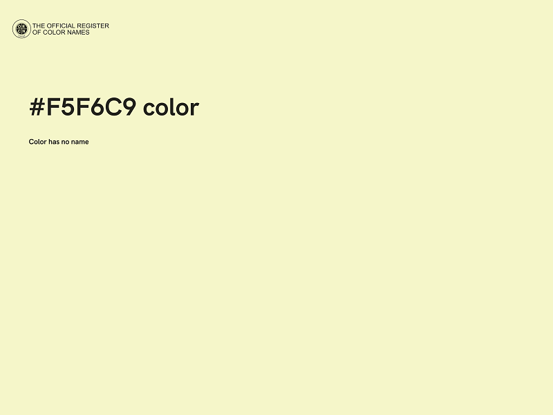 #F5F6C9 color image