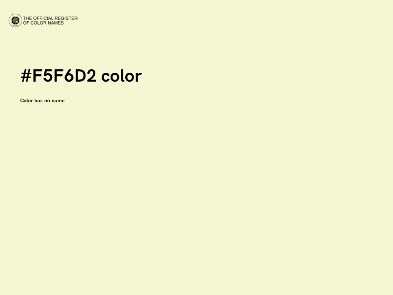 #F5F6D2 color image