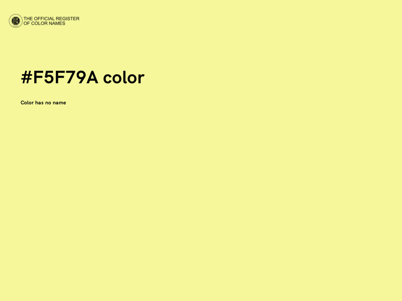 #F5F79A color image