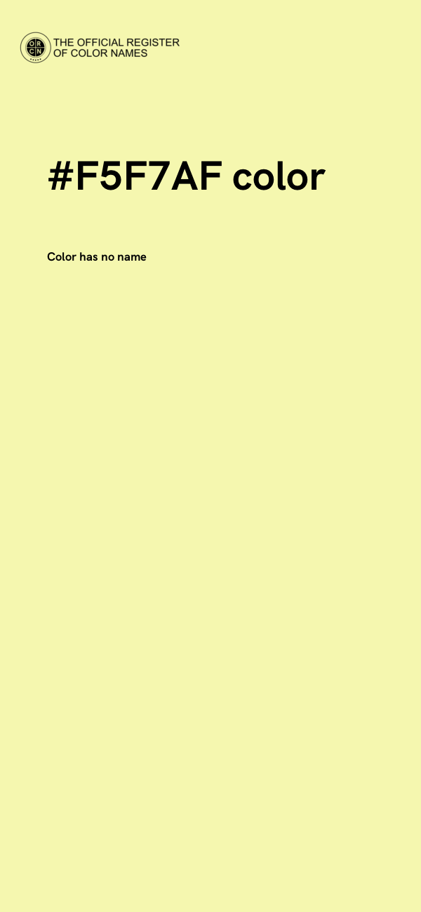 #F5F7AF color image