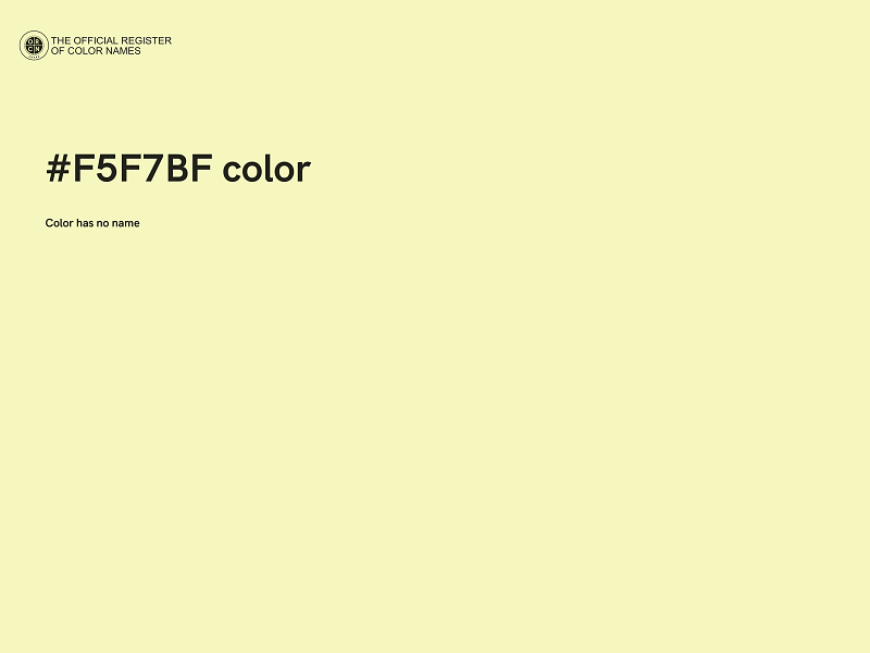 #F5F7BF color image