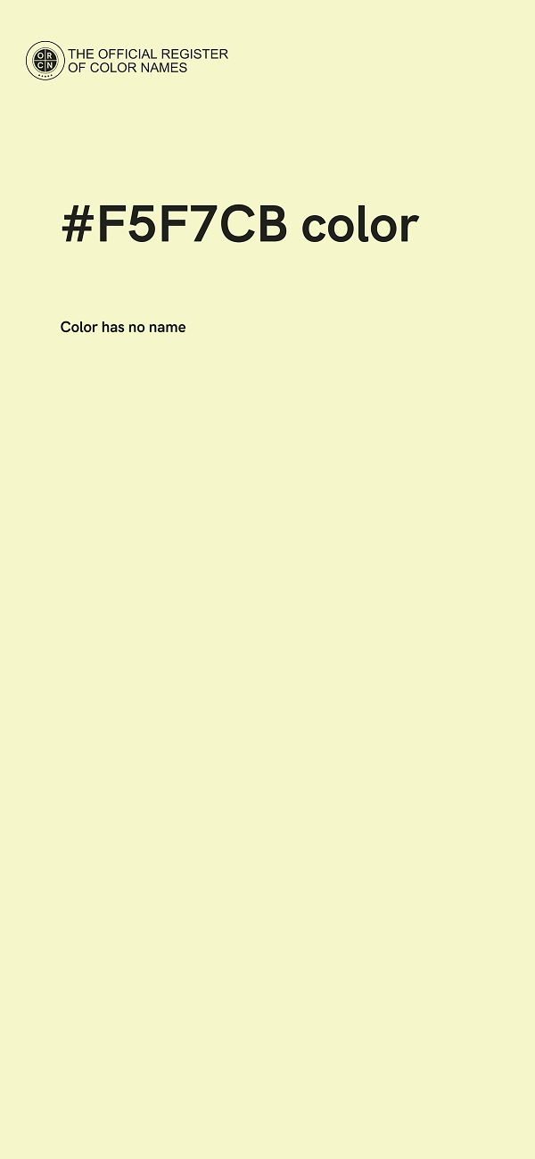 #F5F7CB color image