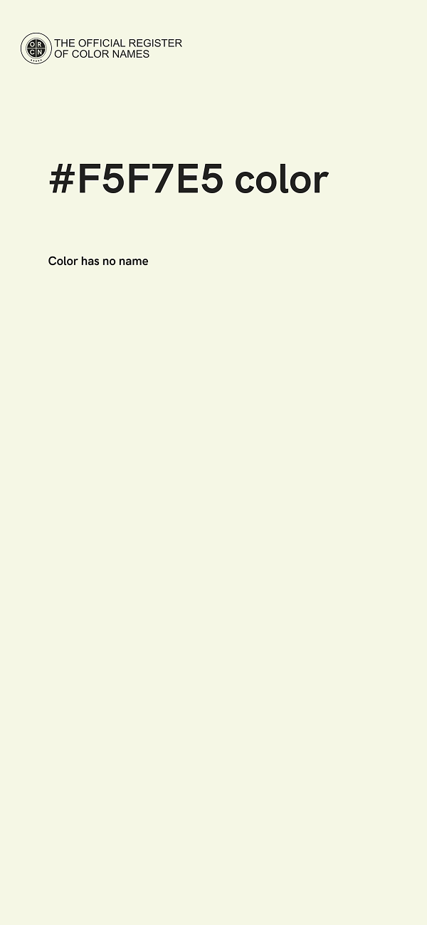 #F5F7E5 color image