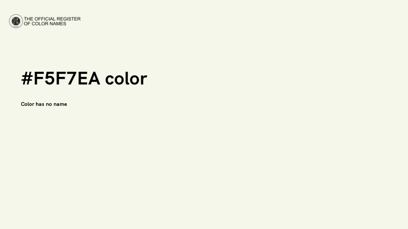 #F5F7EA color image
