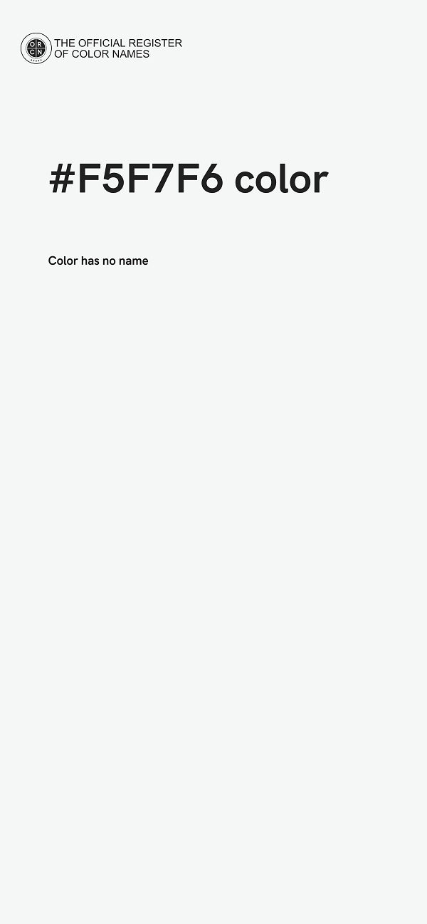 #F5F7F6 color image
