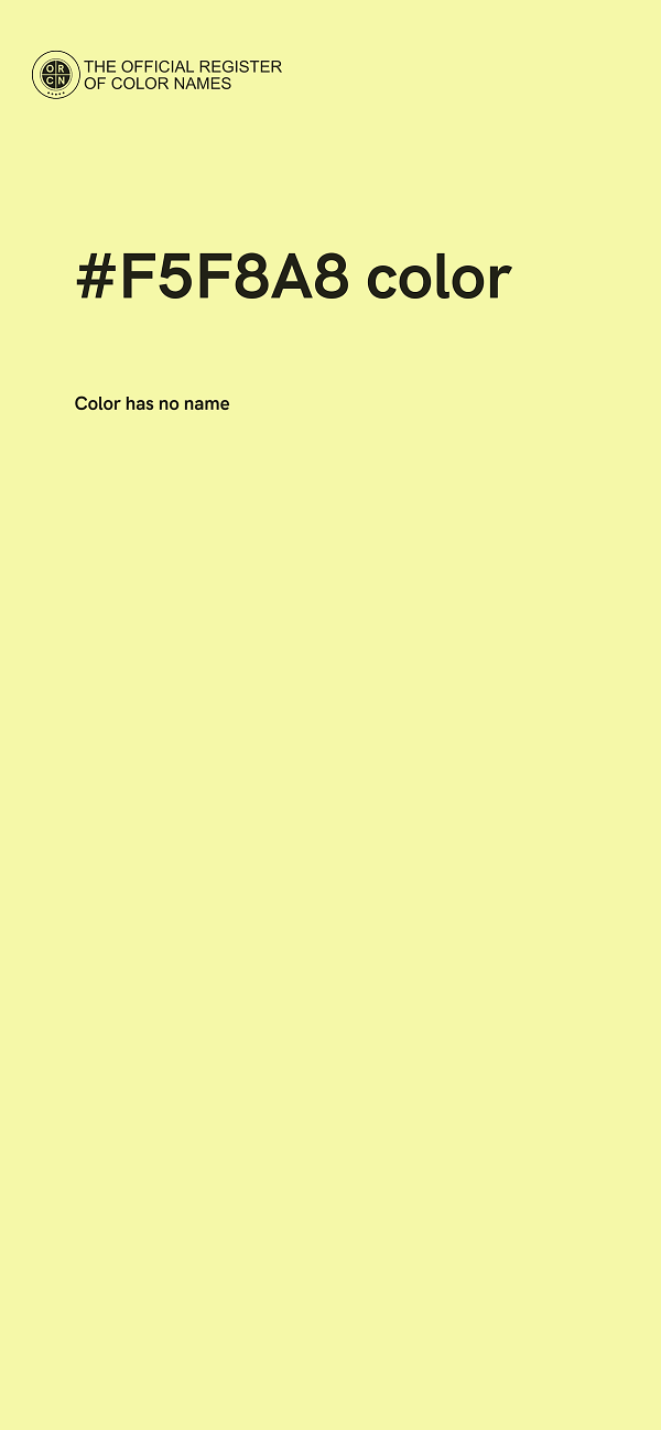 #F5F8A8 color image