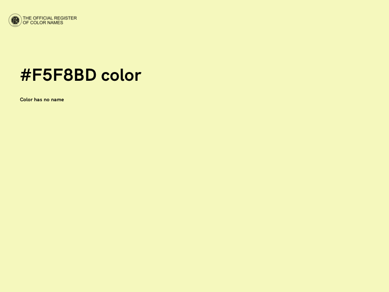 #F5F8BD color image