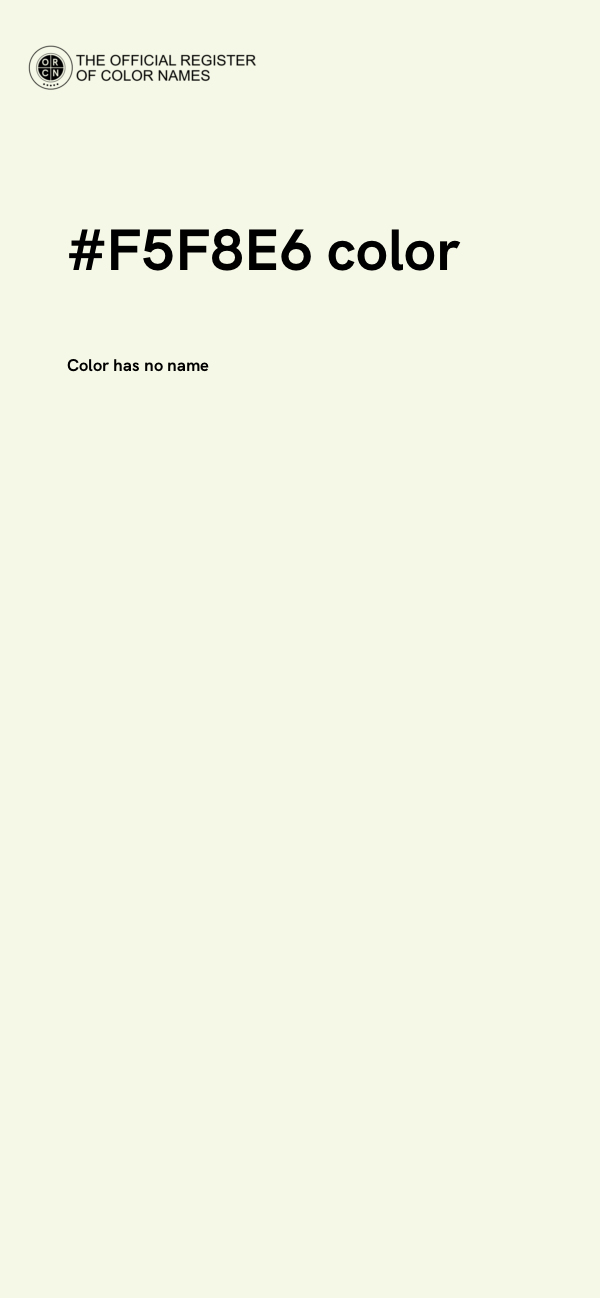 #F5F8E6 color image