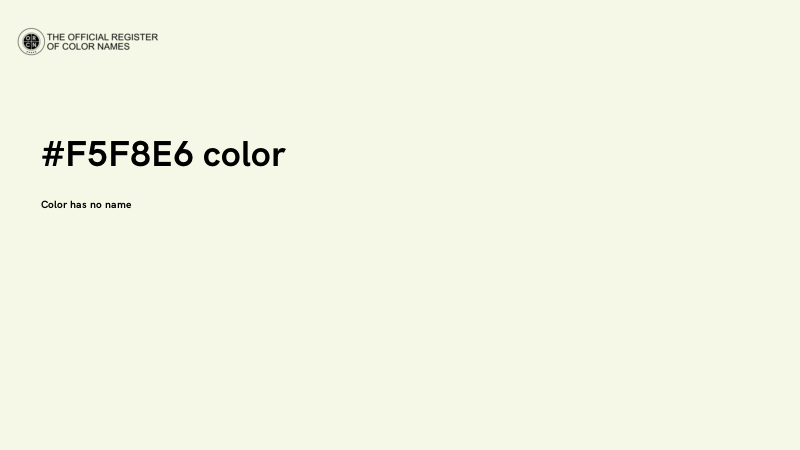 #F5F8E6 color image