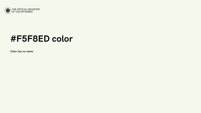 #F5F8ED color image