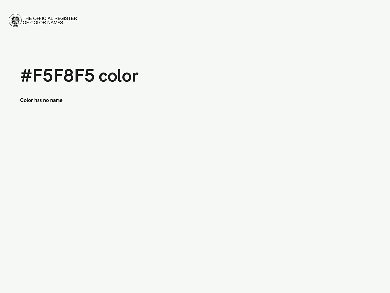 #F5F8F5 color image
