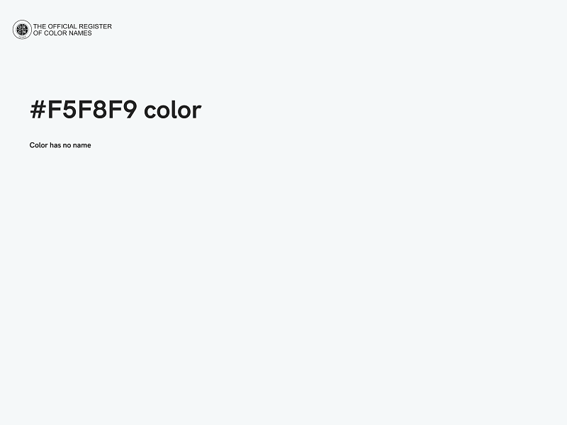 #F5F8F9 color image